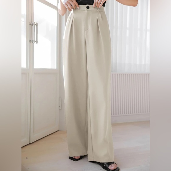 DAZY Solid Flap Detail Single Button Top & Wide Leg Pants - Picture 4 of 8